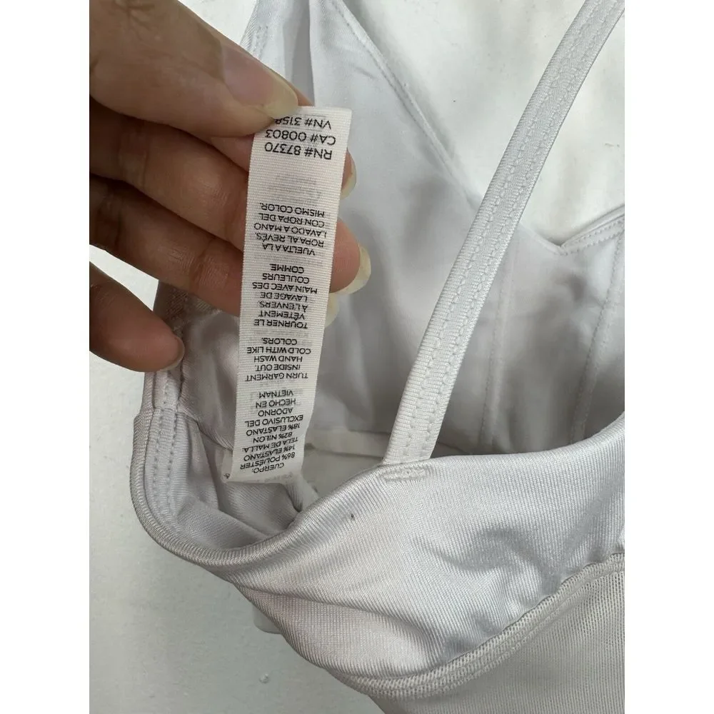 Alo Yoga Lavish Sports Bra‎ Women's Size XS Strappy Mesh Band